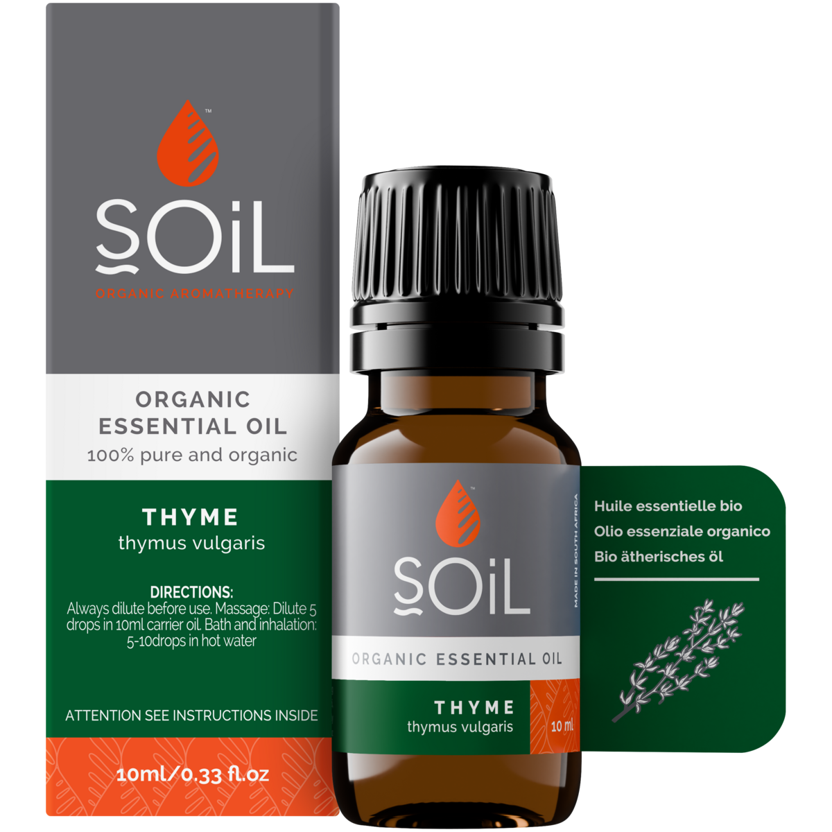 Organic Thyme Essential Oil (Thymus Vulgaris) 10ml