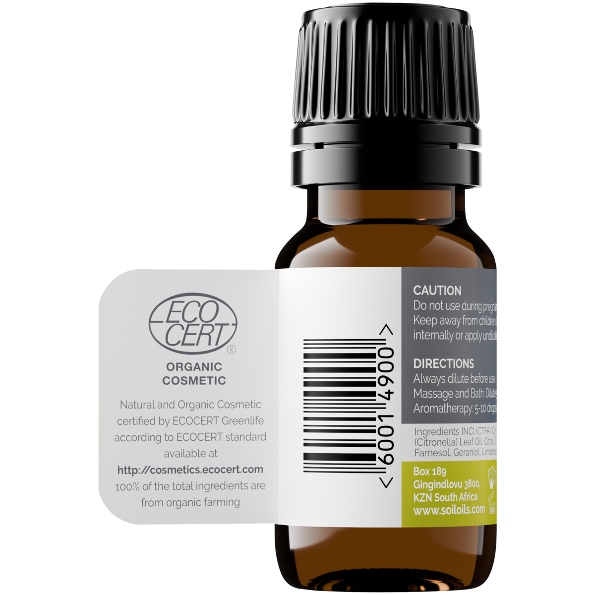 Organic Citronella Essential Oil (Cymbopogon Nardus) 10ml