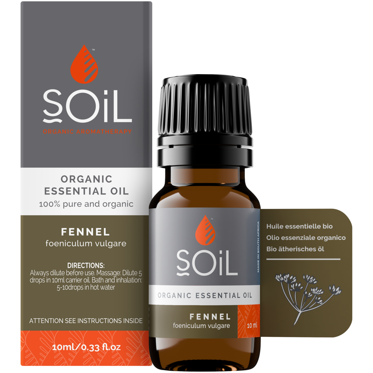 Organic Fennel Essential Oil (Foeniculum Vulgarus) 10ml