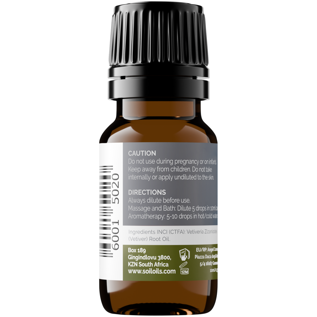 Organic Vetiver Essential Oil (Vetiveria Zizanoides) 10ml