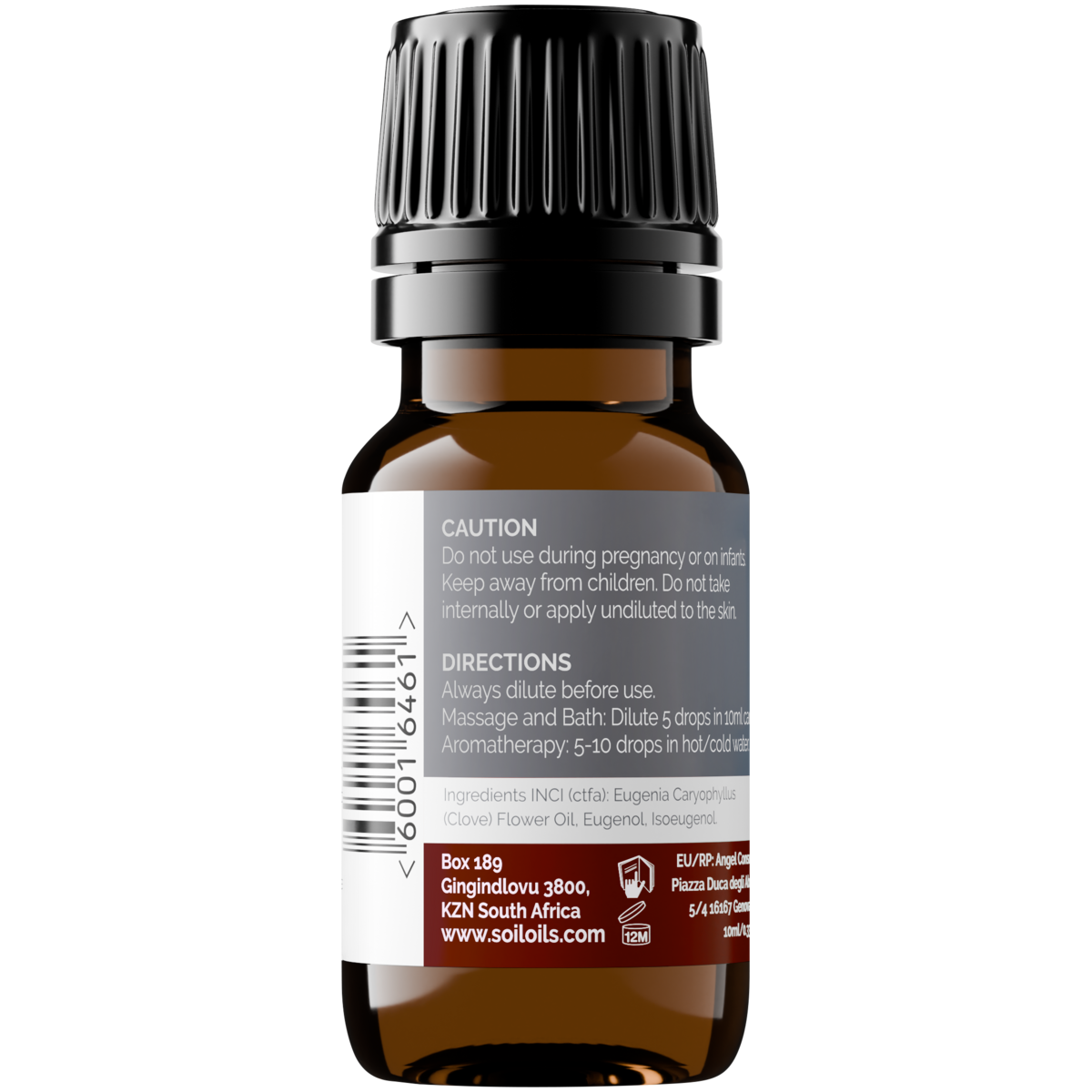 Organic Clove Bud Essential Oil (Eugenia Caryophillus) 10ml