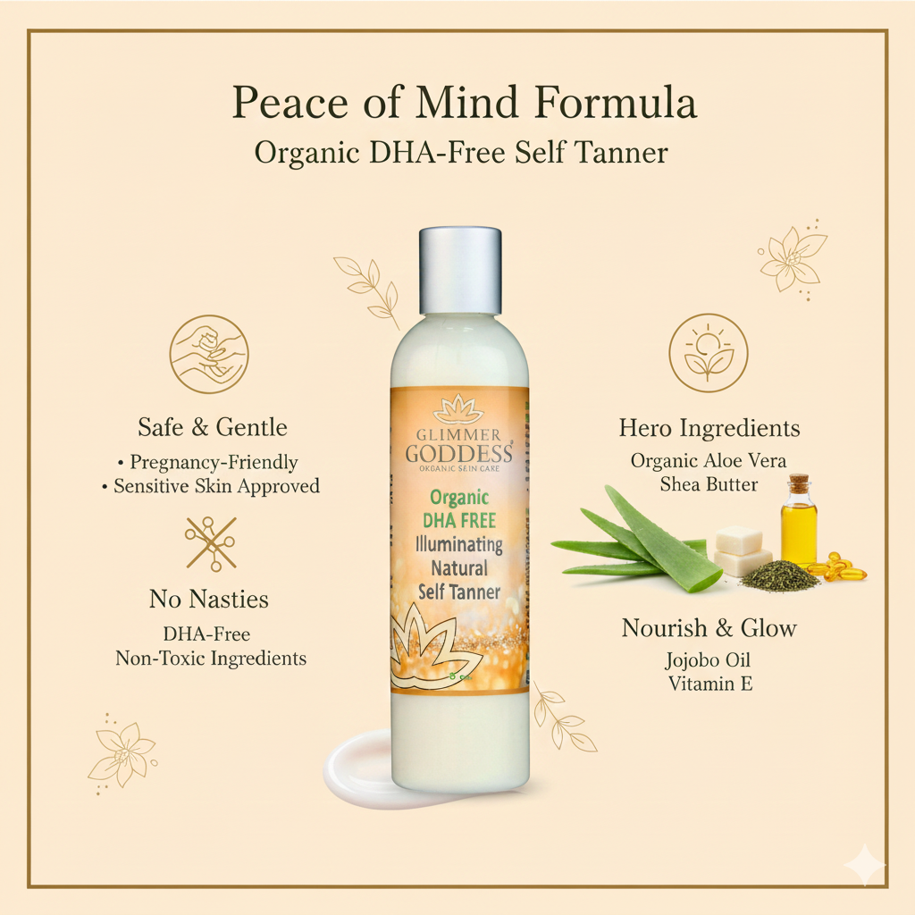 Organic DHA-Free Self Tanner – Natural Sun-Kissed Glow for Sensitive Skin