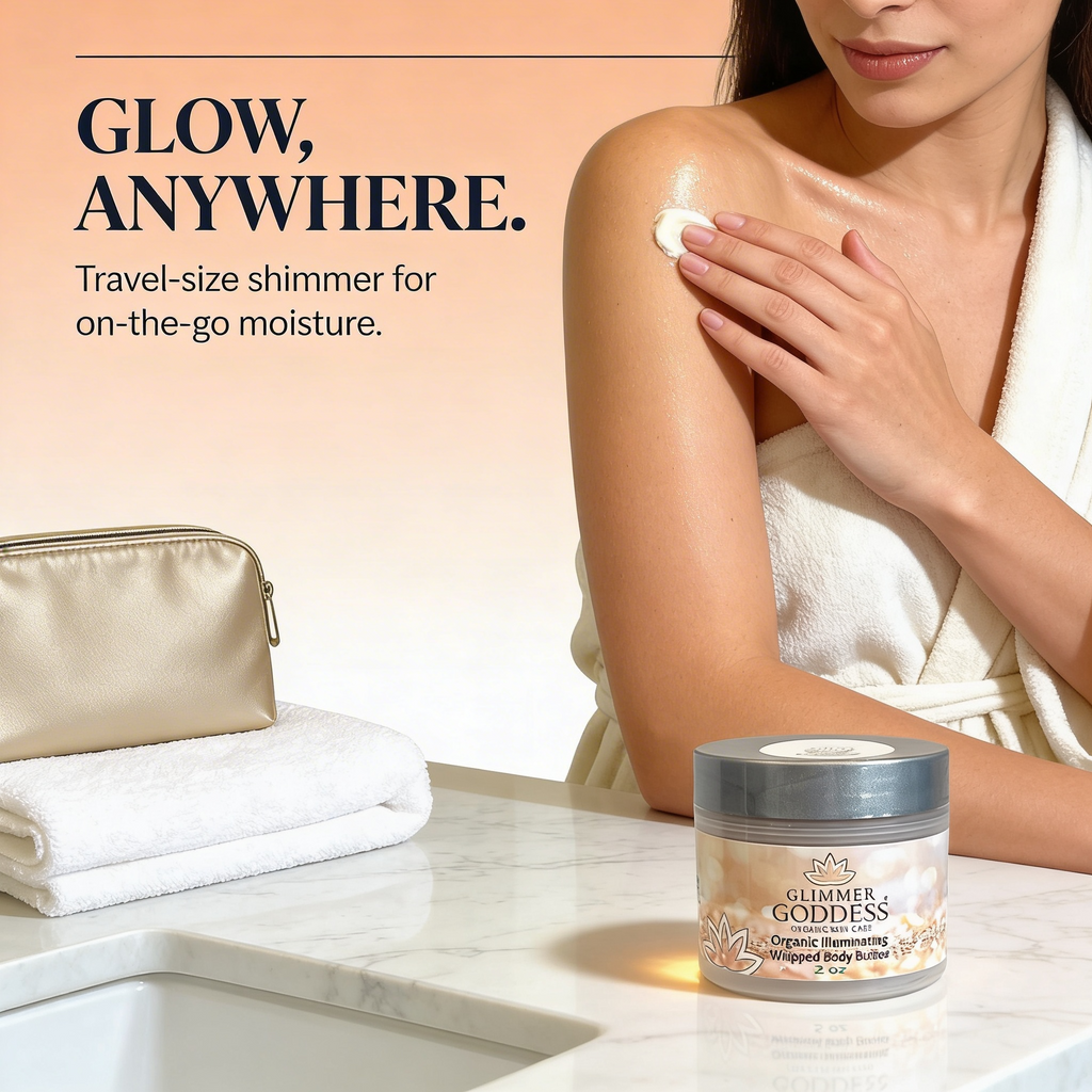 Organic Shimmering Body Butter 2 oz – Travel Size