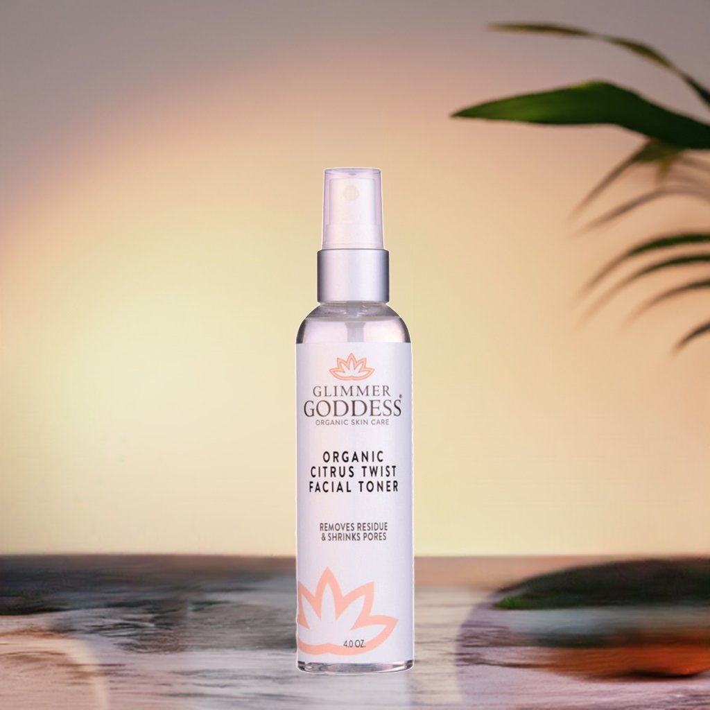 Organic Rose Water Facial Toner – Citrus Twist Toner with Witch Hazel & Aloe for Pore Tightening