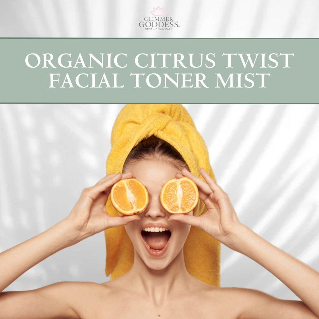 Organic Rose Water Facial Toner – Citrus Twist Toner with Witch Hazel & Aloe for Pore Tightening